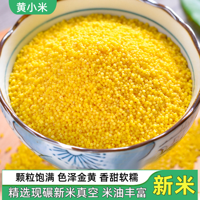 当季新米油糯新鲜黄小米五谷杂粮地道农家直销粗粮农家黄金小米粥