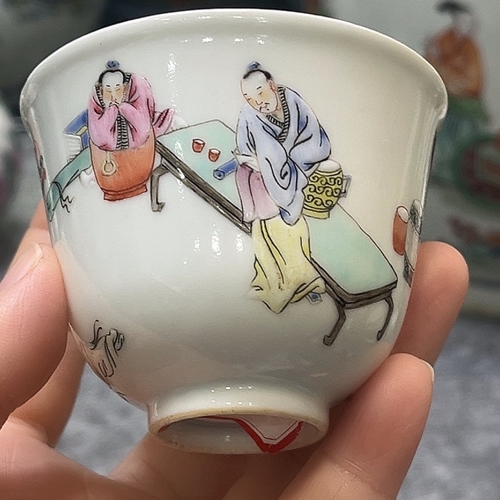 不***茶陶人物纹人物纹杯杯