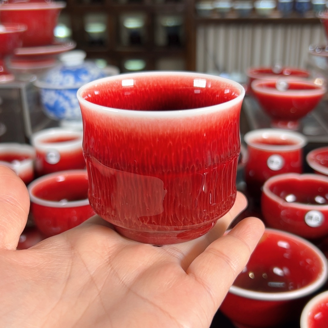 杯子景德镇原矿郎红杯
