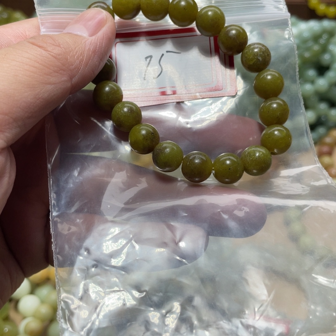 蛇纹石玉未镶嵌手链