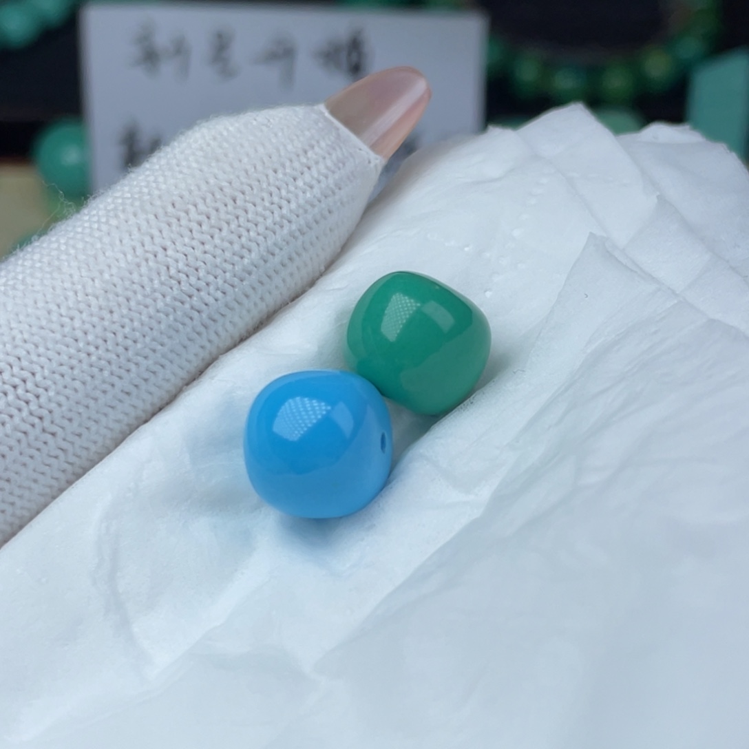 泽***光南红玛瑙未镶嵌珠宝半成品12mm老型一对