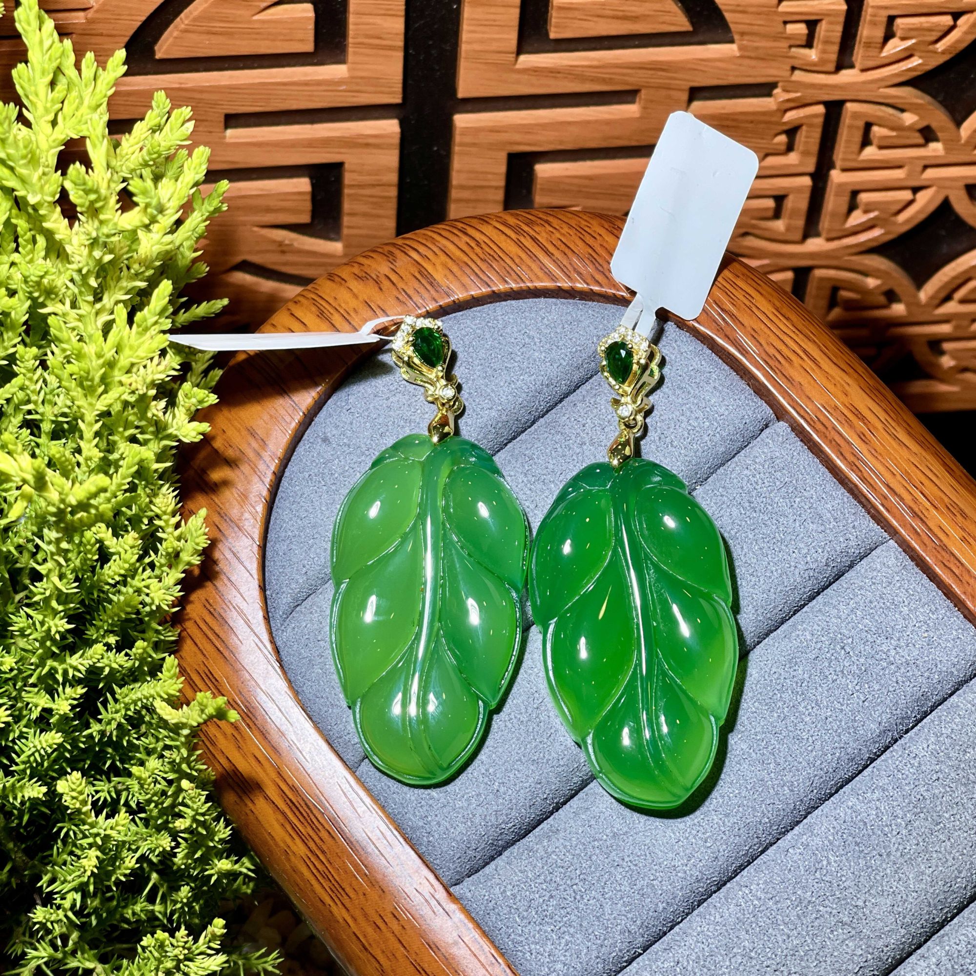 天然 A货 经典设计 满绿叶子吊坠 多样性发其一 