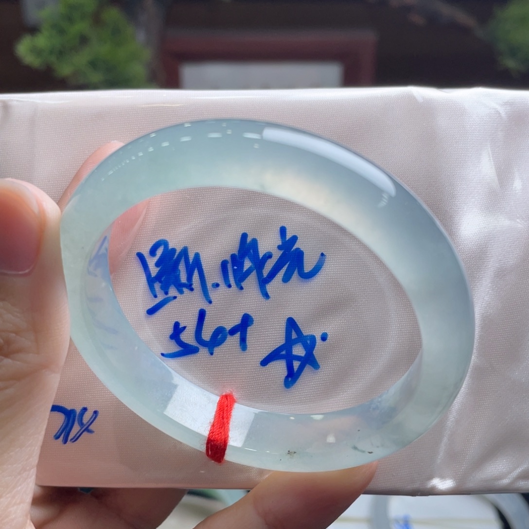 翡翠未镶嵌手镯10号 54+正圈 炸光上新