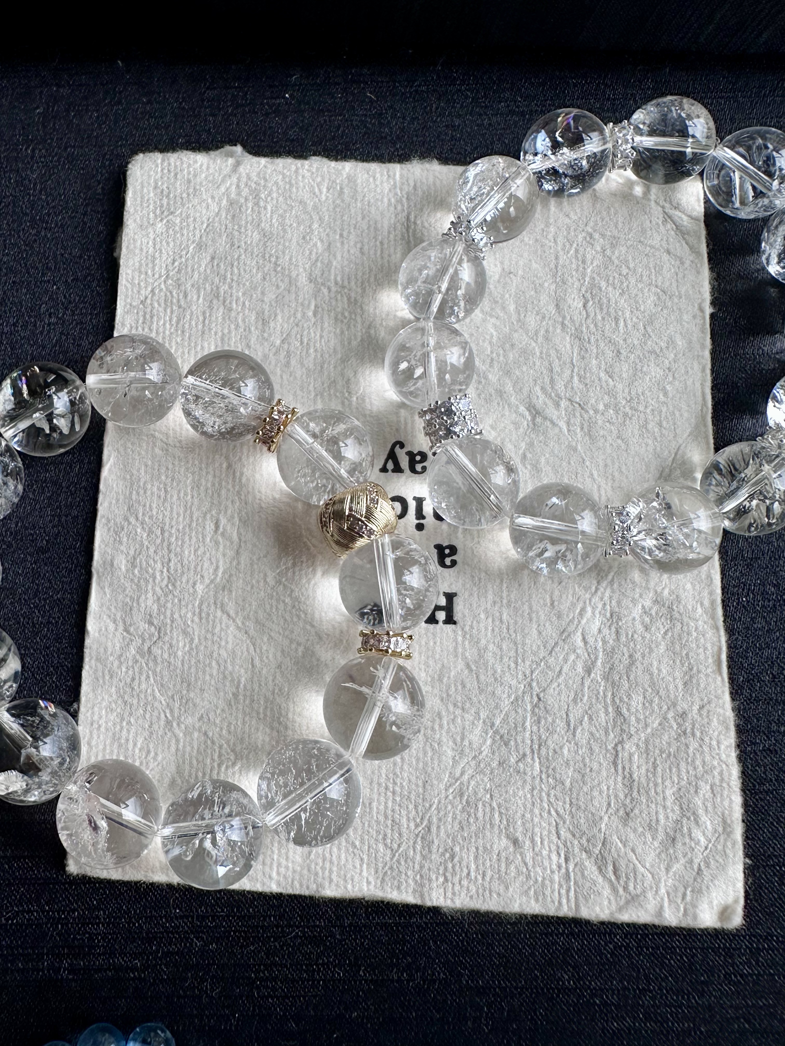 暴风雪白阿塞DIY 保色配饰水晶手串 高品质时尚饰品 多样性发其一