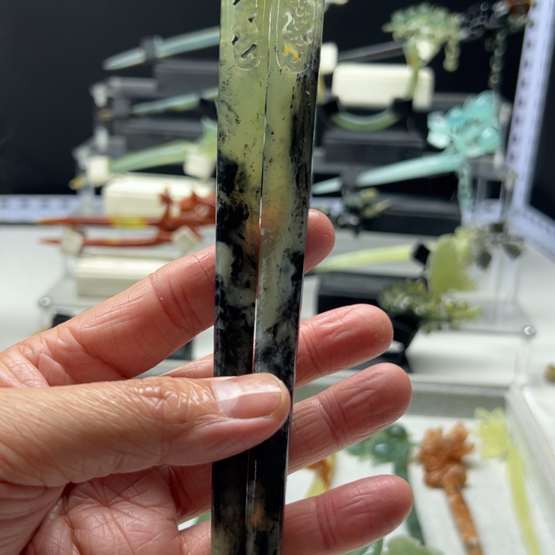 岫玉福利发簪未镶嵌