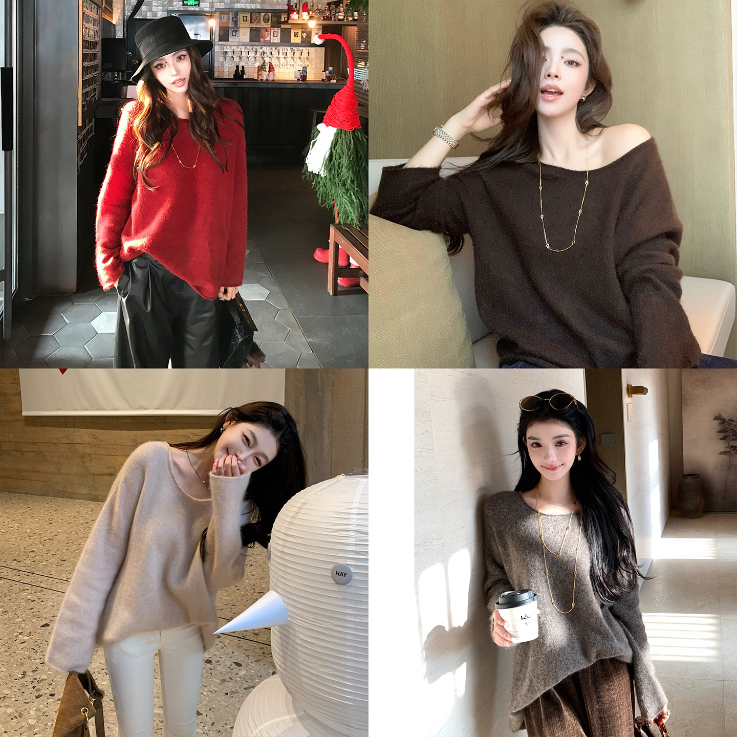 "系卷边羊绒衫"高品软糯羊绒花式纱 主推必入超舒适卷边针织衫