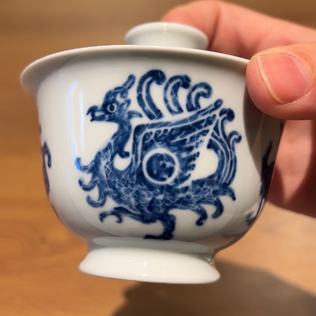 易修柴窑盖碗盖碗