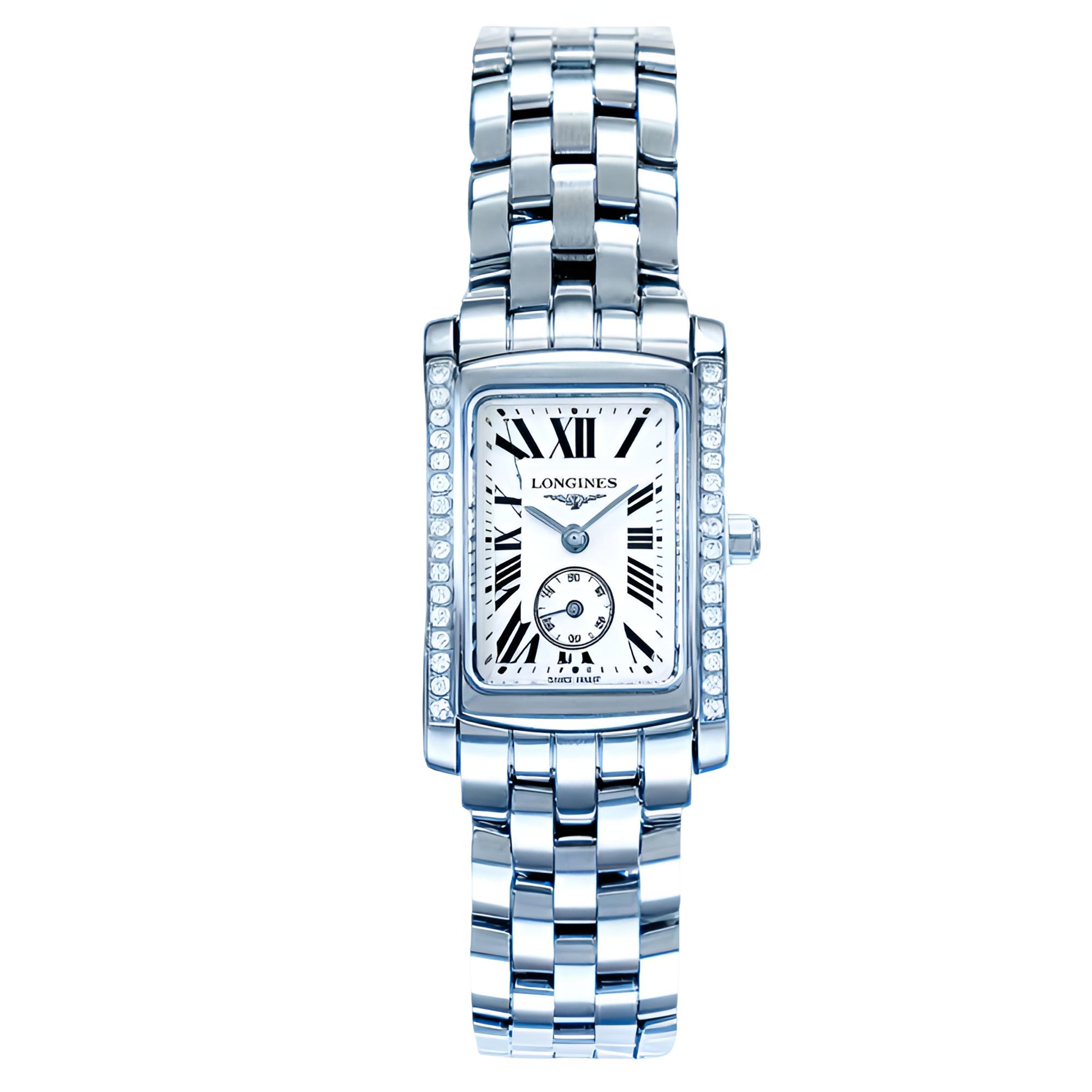 99新 Longines/浪琴 带绰维纳/白盘/罗马刻/九月/外圈钻