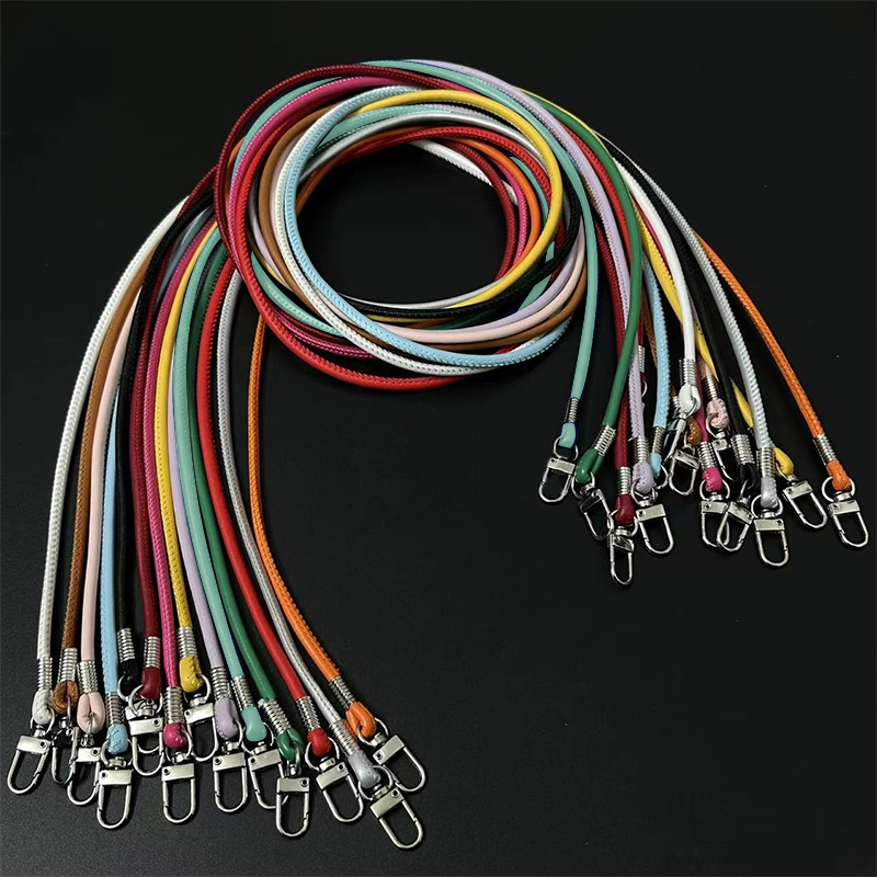 多色女款皮质斜跨挂绳适用手机壳包包DIY必备配饰可手拎链子挂绳