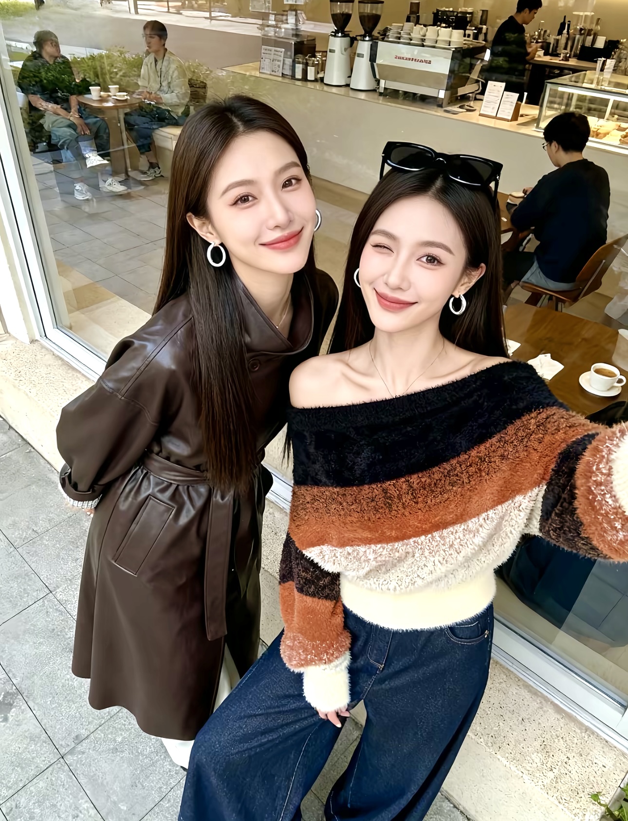 望野集Widset2025新款秋冬高克重慵懒风黑橘配色百搭女毛衣1010#