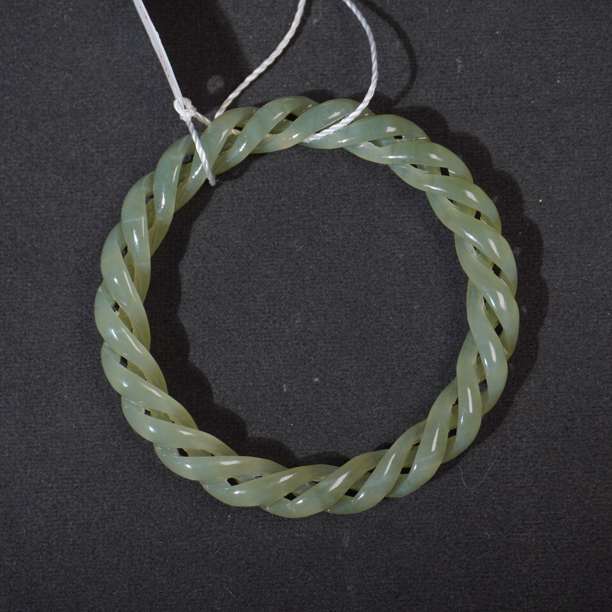 3NE16 清 和田玉绞丝手镯