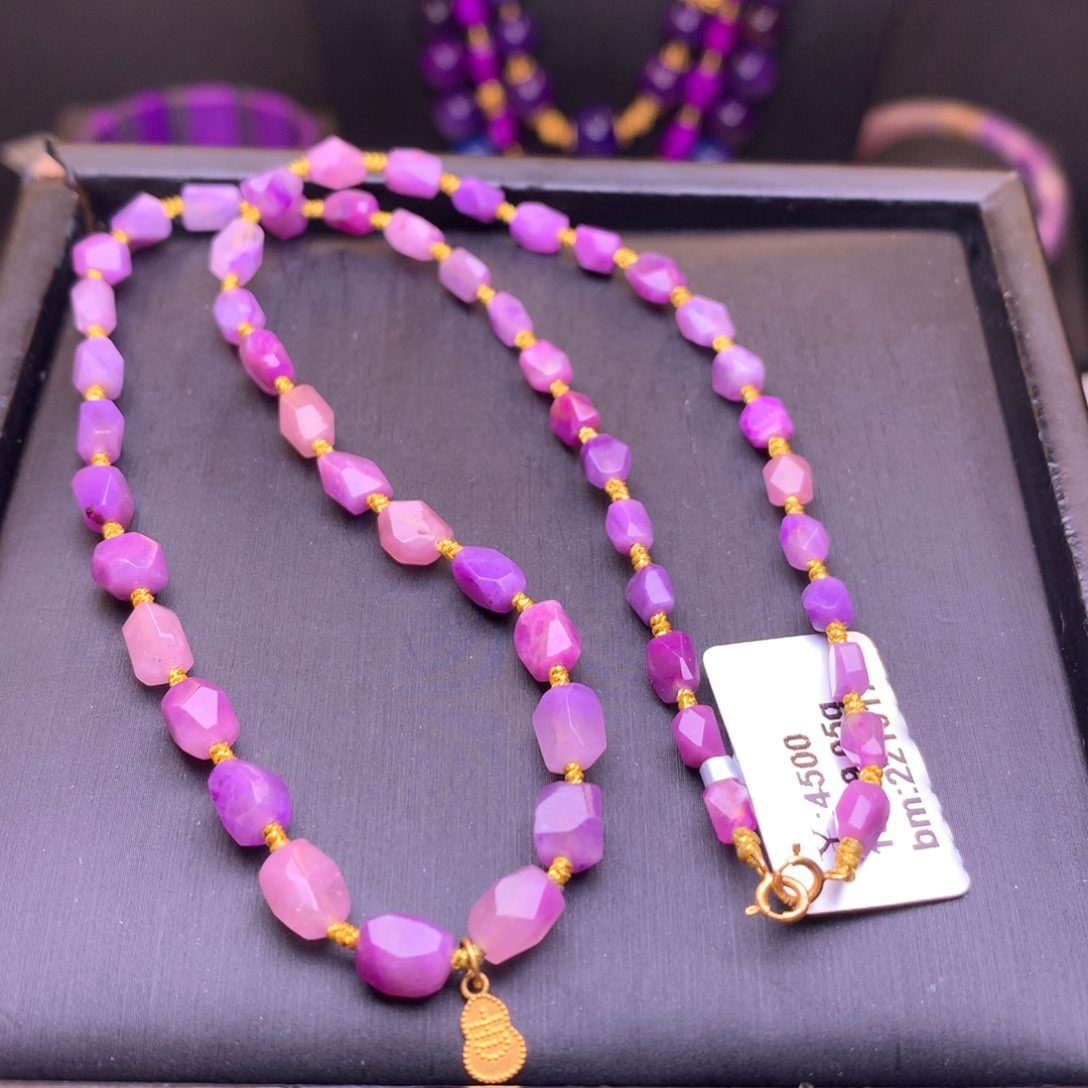 苏纪石（舒俱来）18K金镶嵌项链