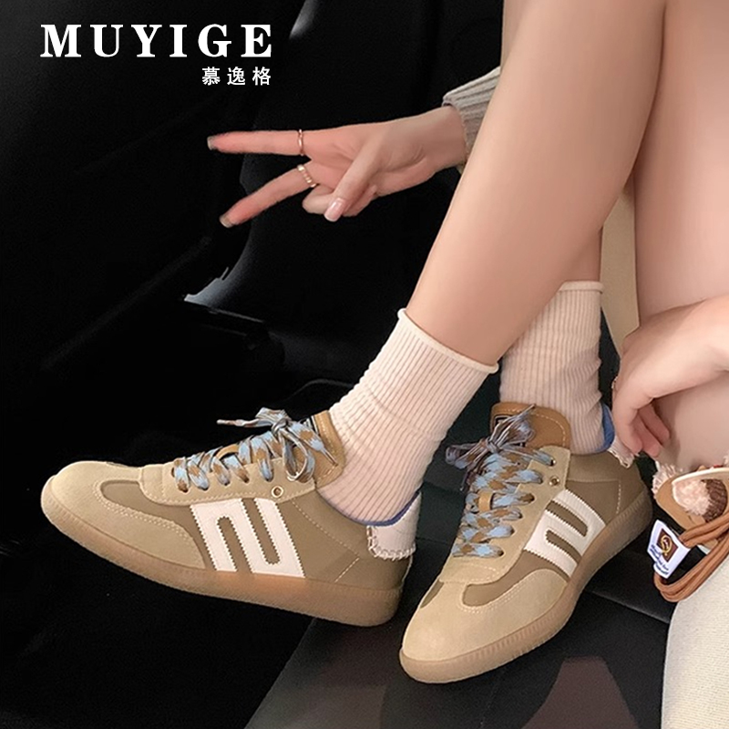 欧若风森系阿甘鞋2025春季新款系带休闲鞋ins日系学生鞋子运动鞋