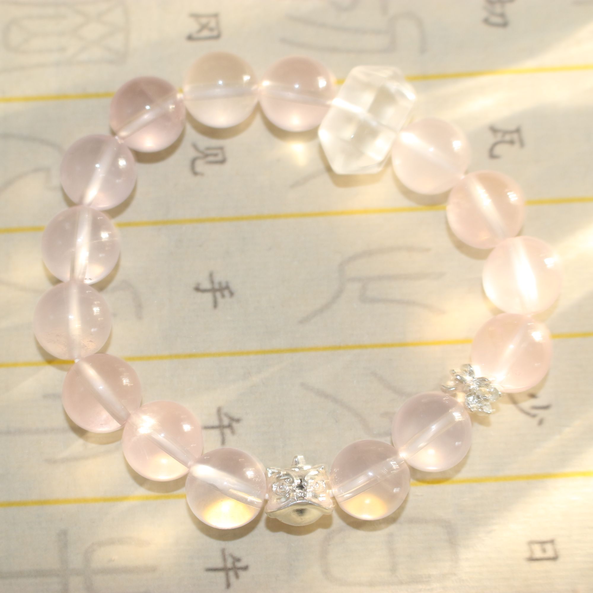 DIY一梦又见桃花坞款手串