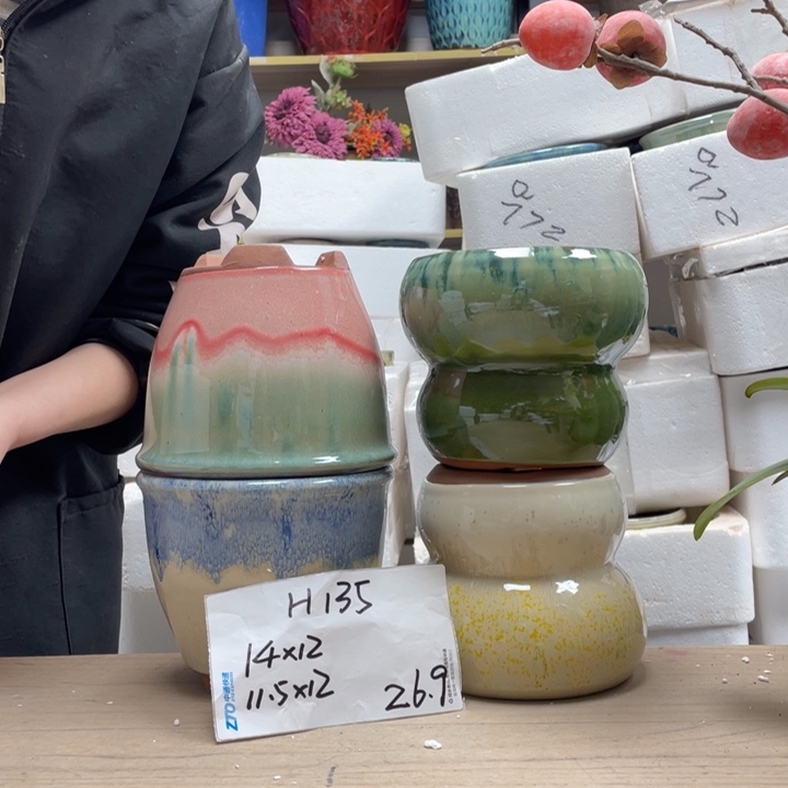 粗陶多肉花盆微瑕135