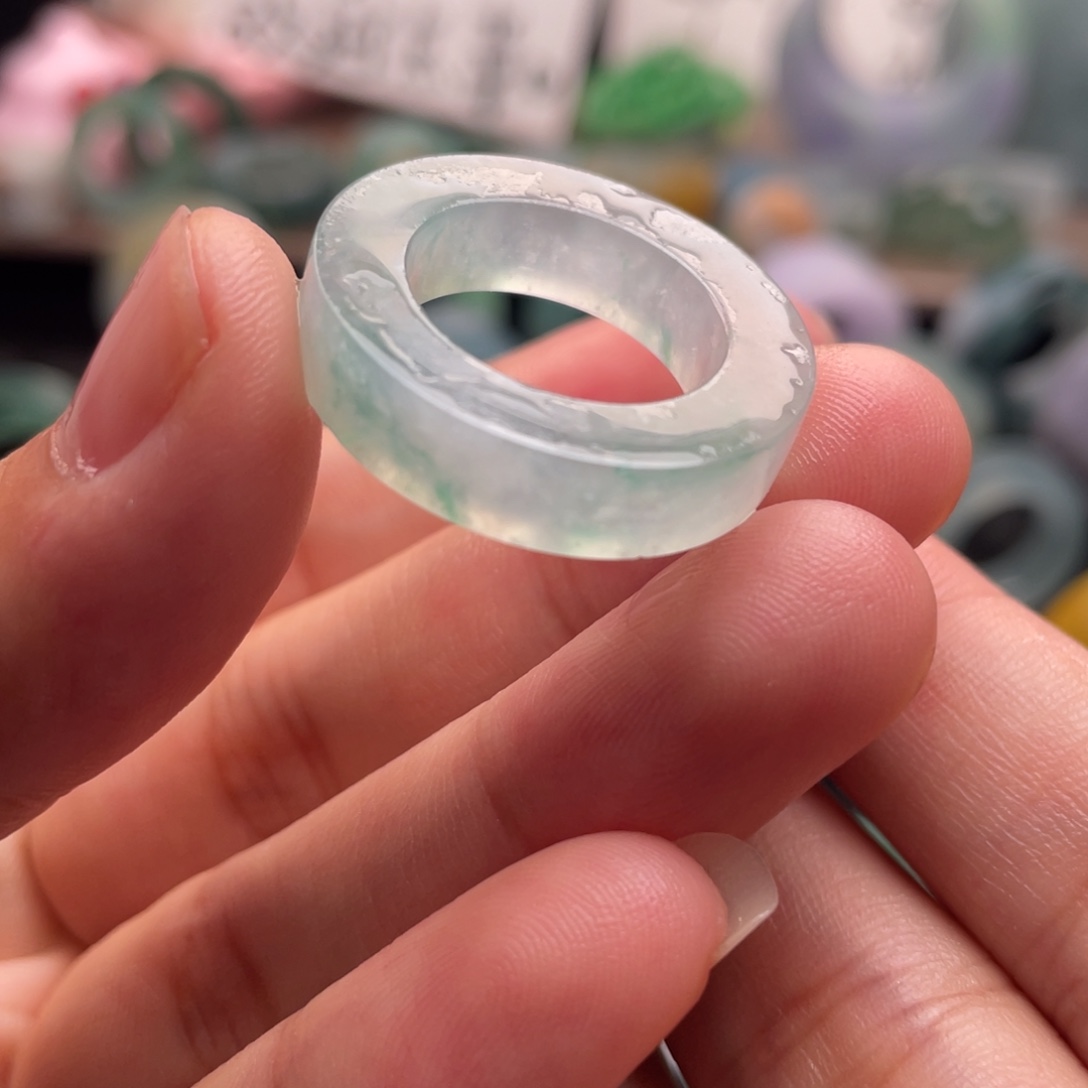 定制翡翠未镶嵌炸光薄荷