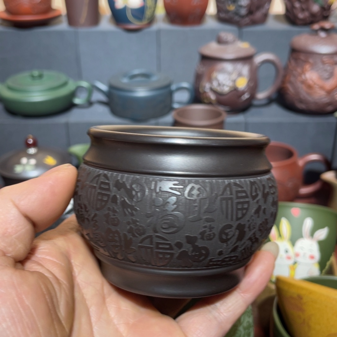 原矿紫砂手工主人杯