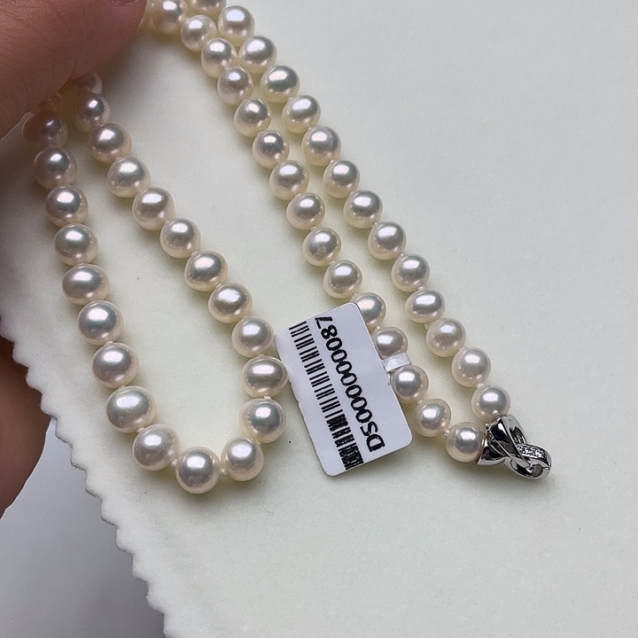 淡水珍珠未镶嵌颈饰卡7➕极光白炫澳绿炫彩