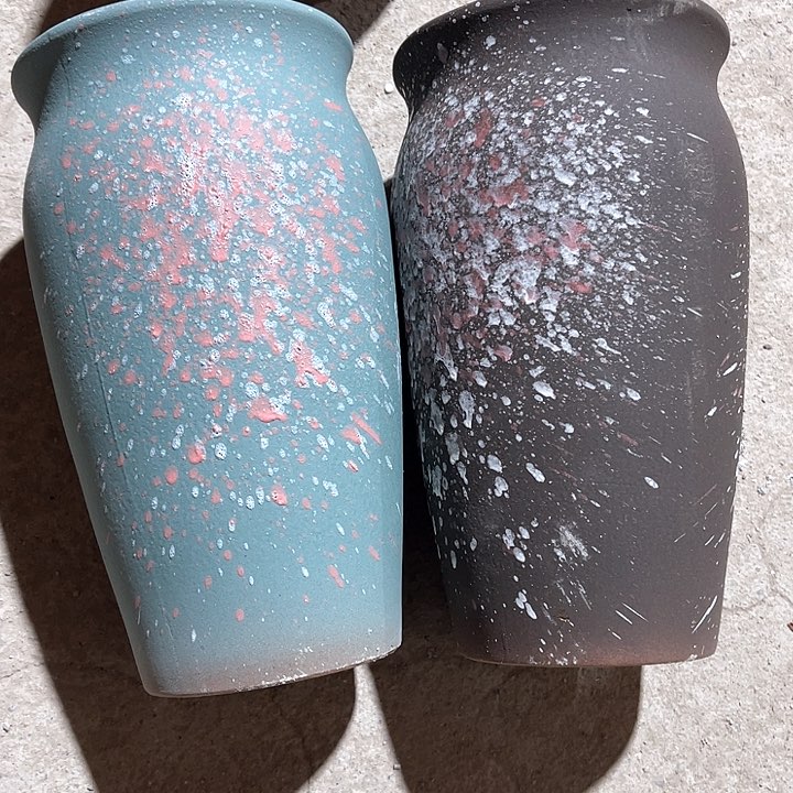 红陶口径15高度26两只正品