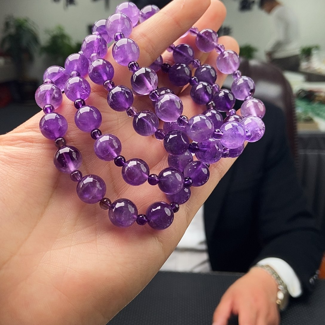 紫晶颈饰未镶嵌手串 颜色多样性发拍一发一