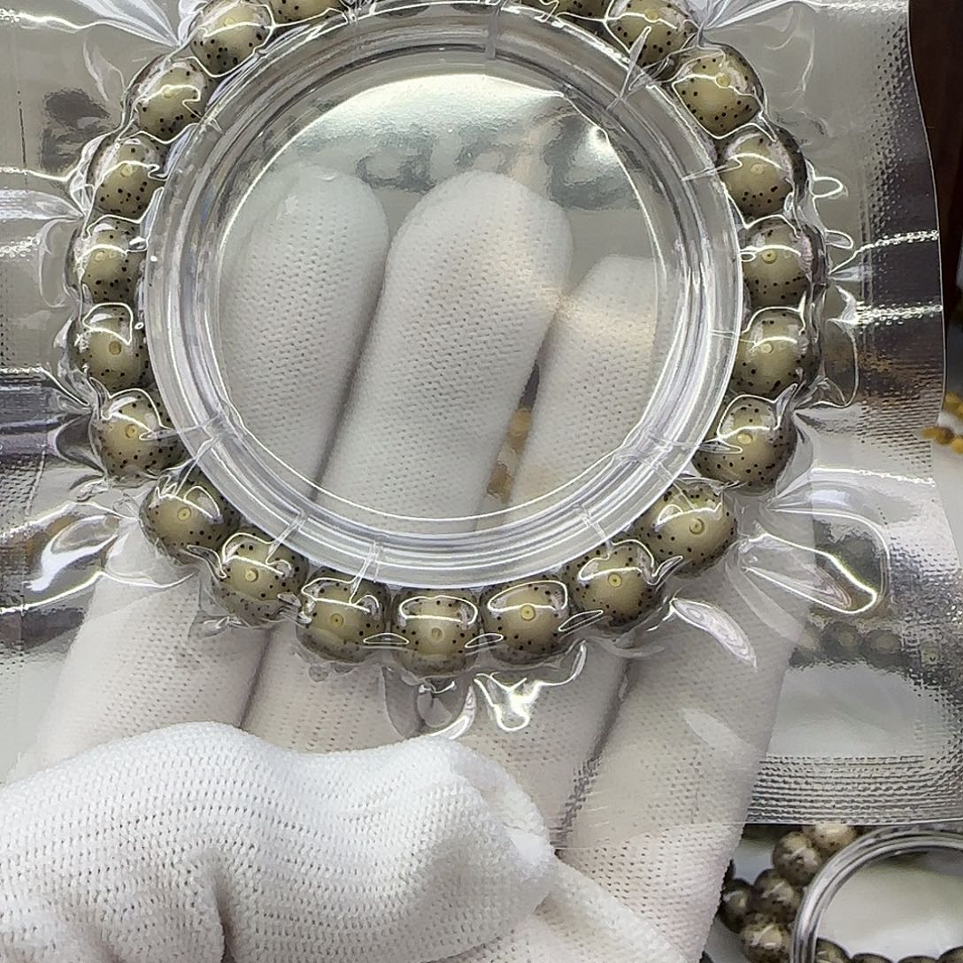 手串星月菩提卡10冰糖灰大眼散星