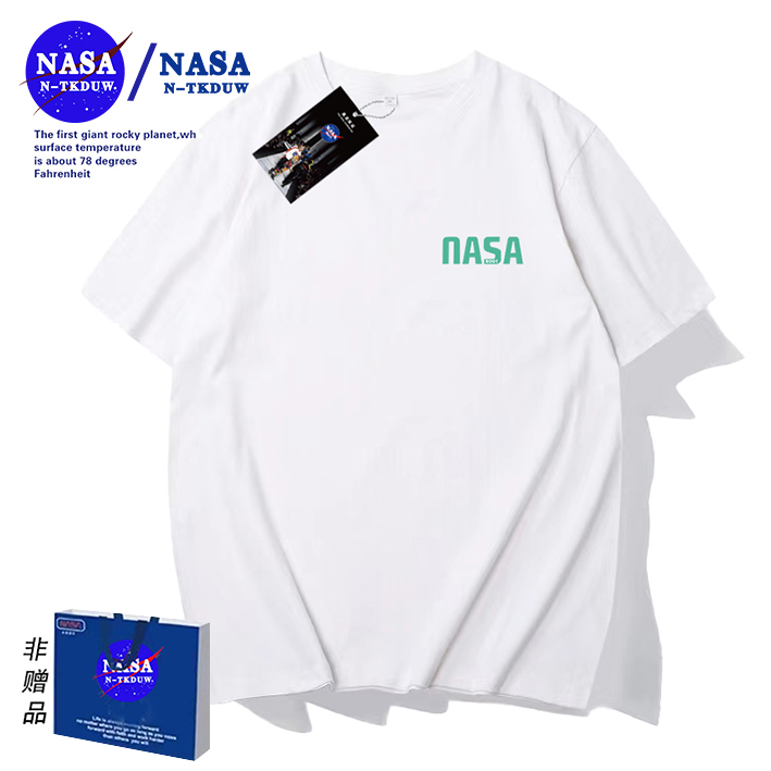 NASA联名款潮牌T恤短袖男女同款时尚百搭休闲圆领短袖新款NASA666