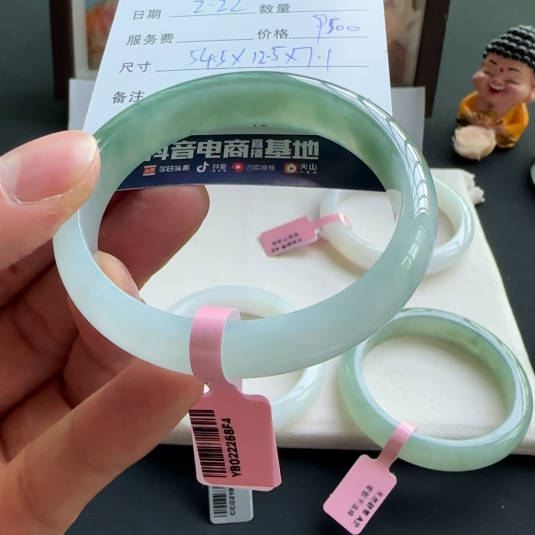 翡翠手镯未镶嵌向****光天然A货翡翠手镯