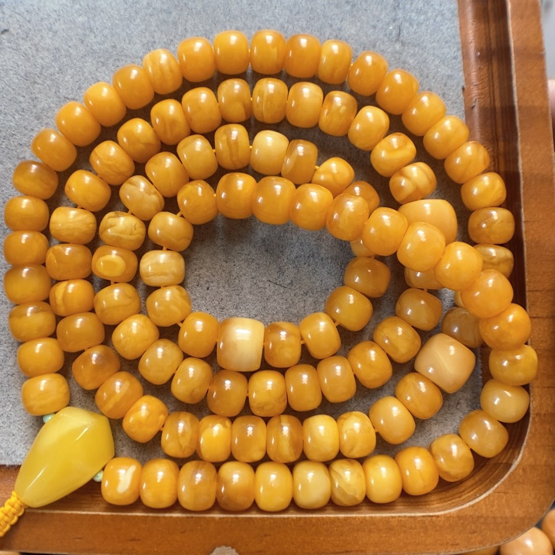 未镶嵌项链蜜蜡蜜蜡108