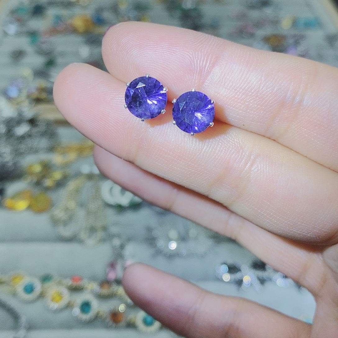 【闪购商品】托帕石耳饰银S925镶嵌