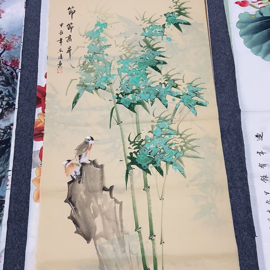 国画四尺竹子一副
