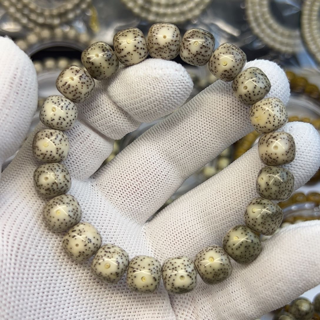 星月菩提手串骨瓷白月朗星稀11✖️10