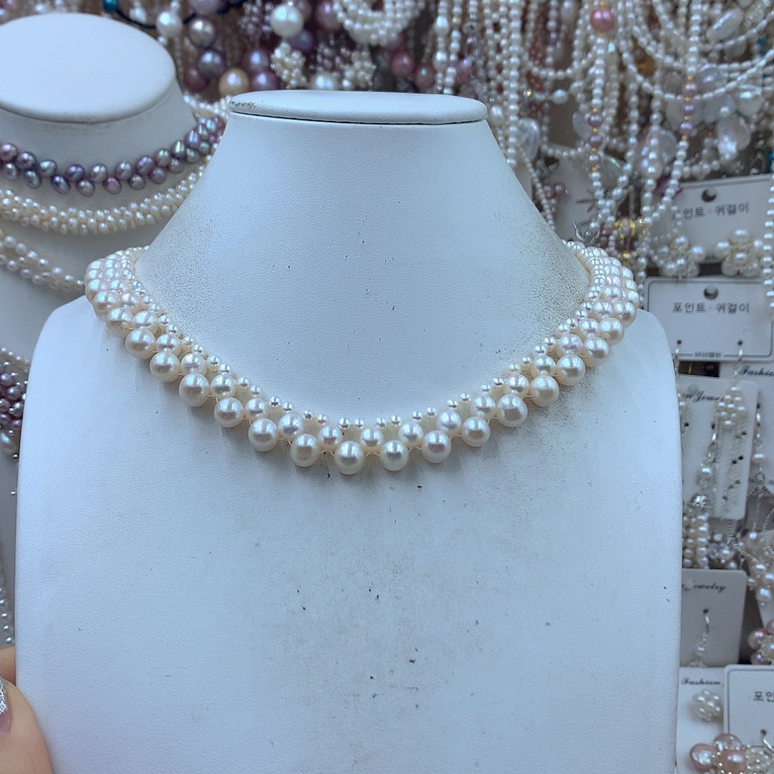 十***月淡水珍珠银S925镶嵌耳饰