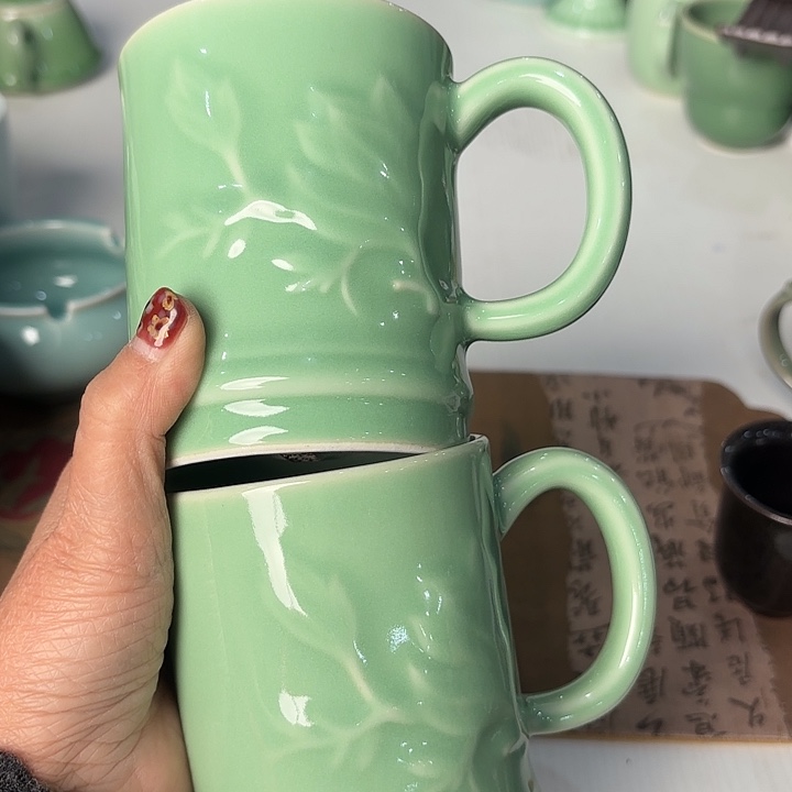 龙泉云间青瓷小米茶器