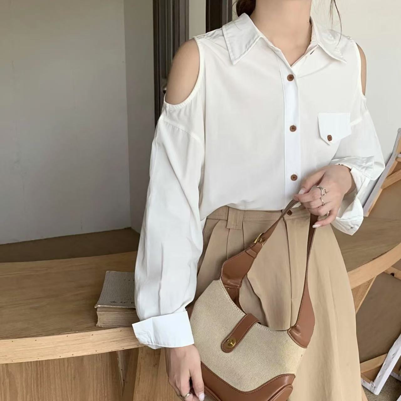 【YZ•衣系列】NN621-时尚女装设计感衬衣小众气质显瘦法式百搭韩版