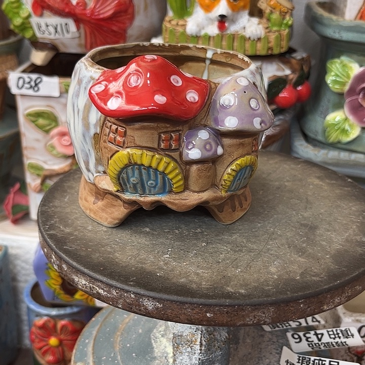 粗陶材质多肉花盆