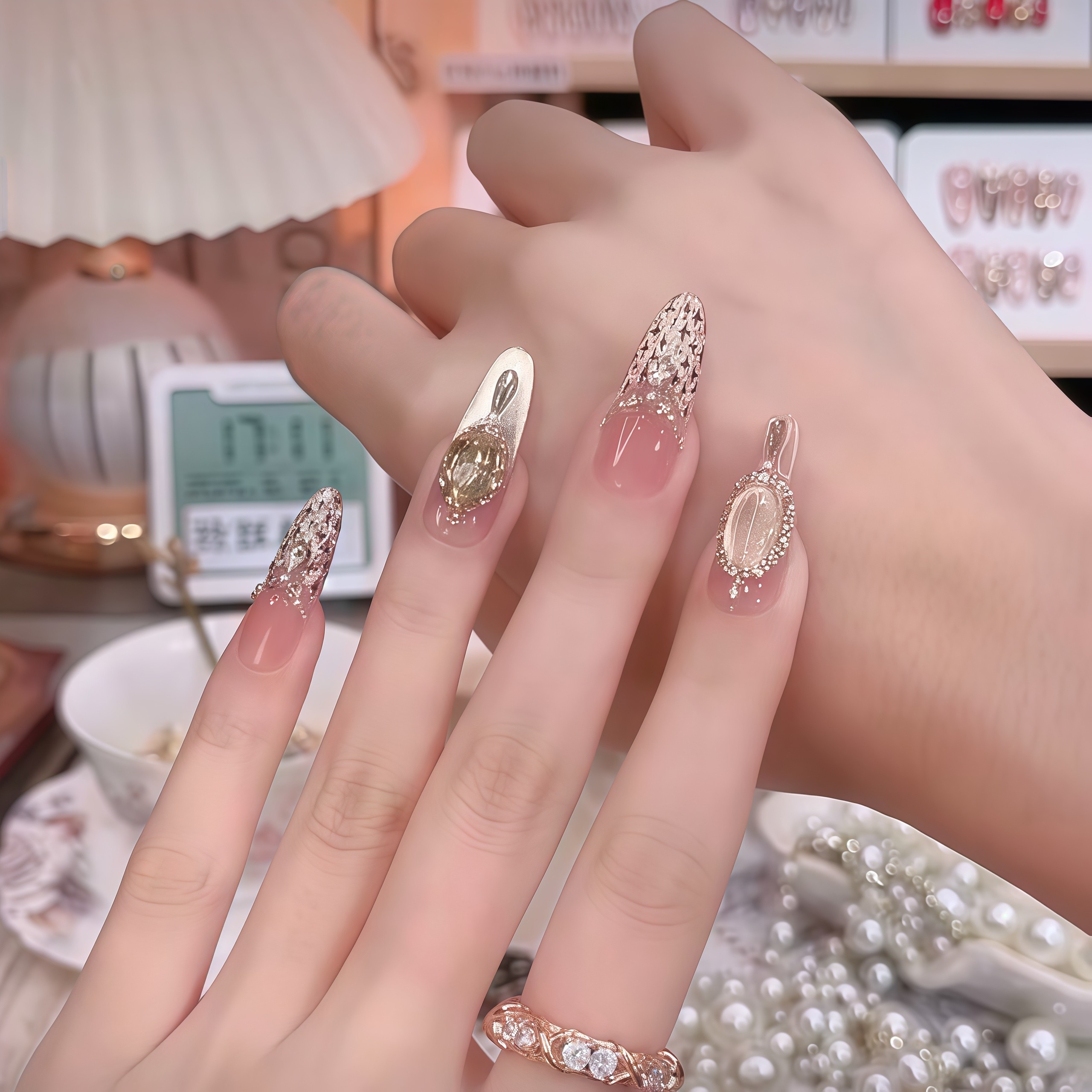 【香香公主】新款纯手工穿戴甲美甲贴长款显白百搭美甲