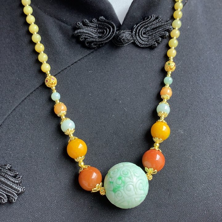 翡翠颈饰未镶嵌翡翠