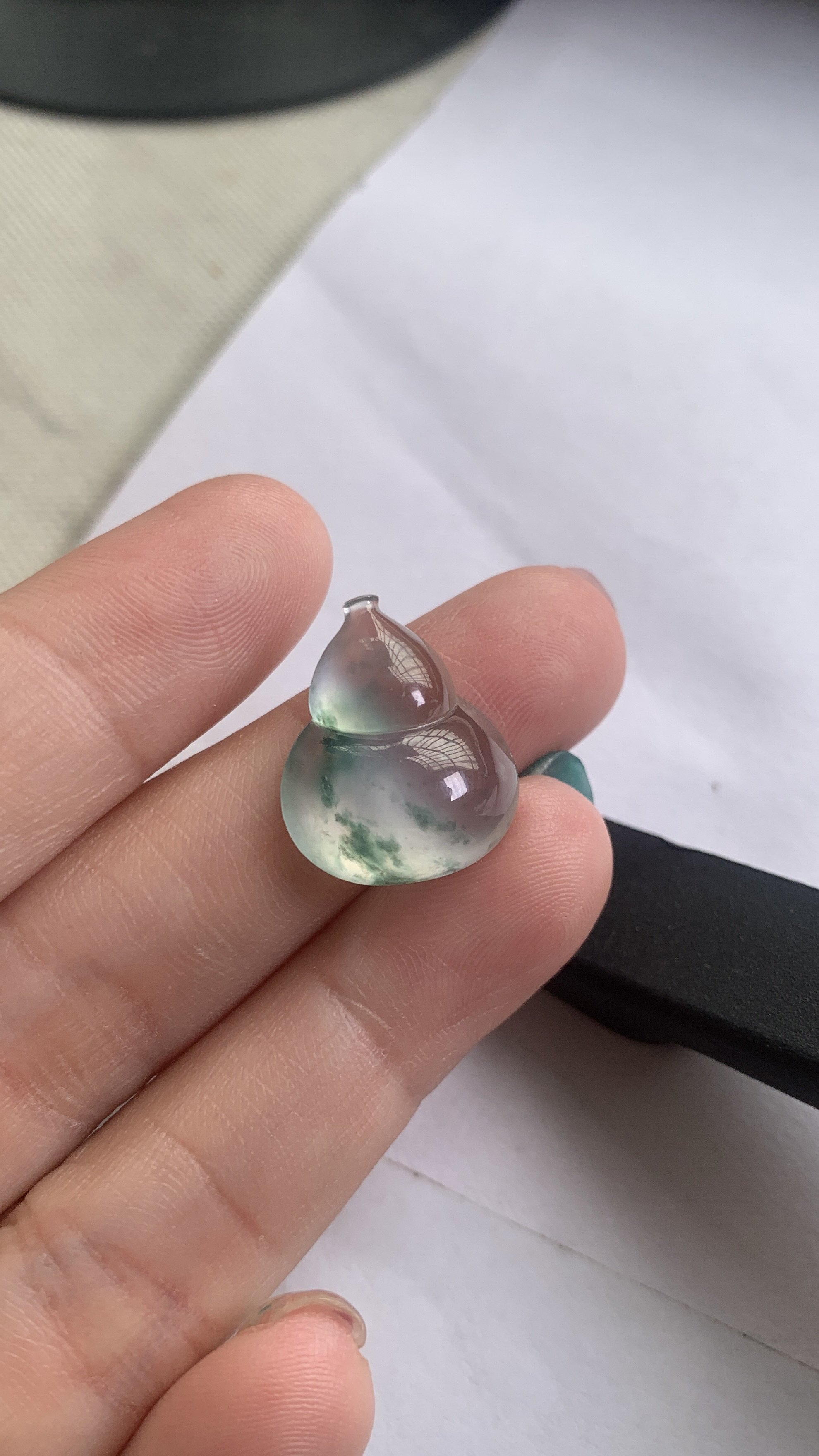 缅料翡翠飘花葫芦