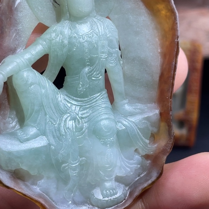 ༺***风翡翠未镶嵌颈饰翡翠挂件