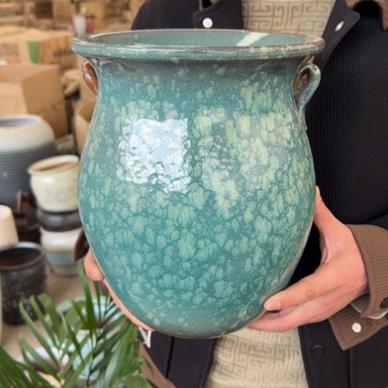 紫砂花盆高28口21————