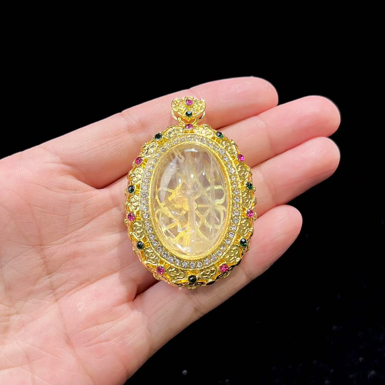 蓝针雪花水晶吊坠（赠X298） C01-384