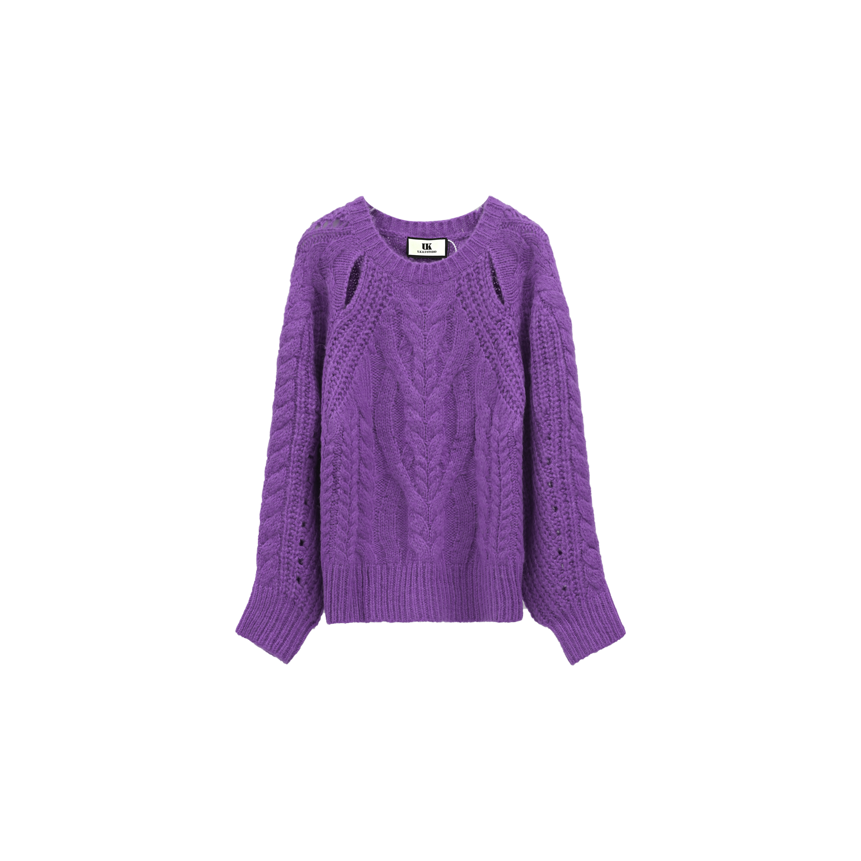 小尧【UKKUSKUDIO】小众高级法式高级感百搭套头设计感毛衣2210337