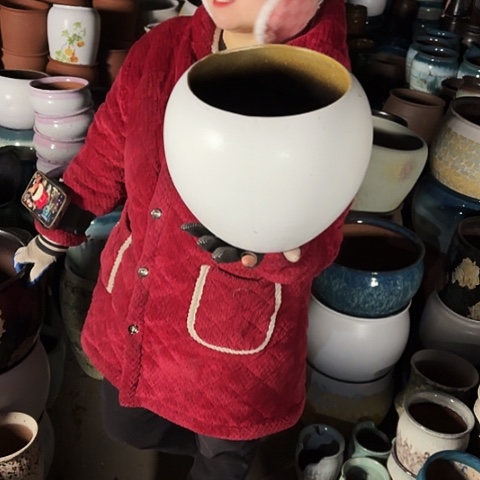 口20高23瑕疵盆子。