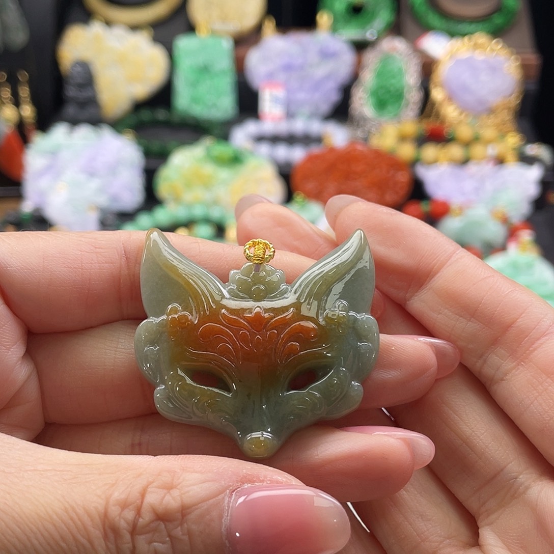 翡翠未镶嵌颈饰代编织