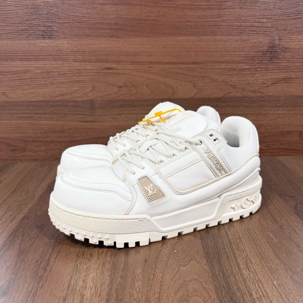99新 LouisVuitton/路易威登 41码 trainer 白色胖丁 低帮板鞋