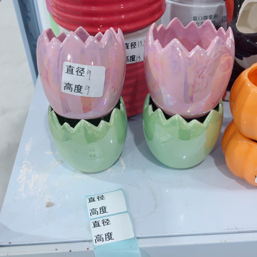 有孔，陶瓷花盆满10米包邮发货