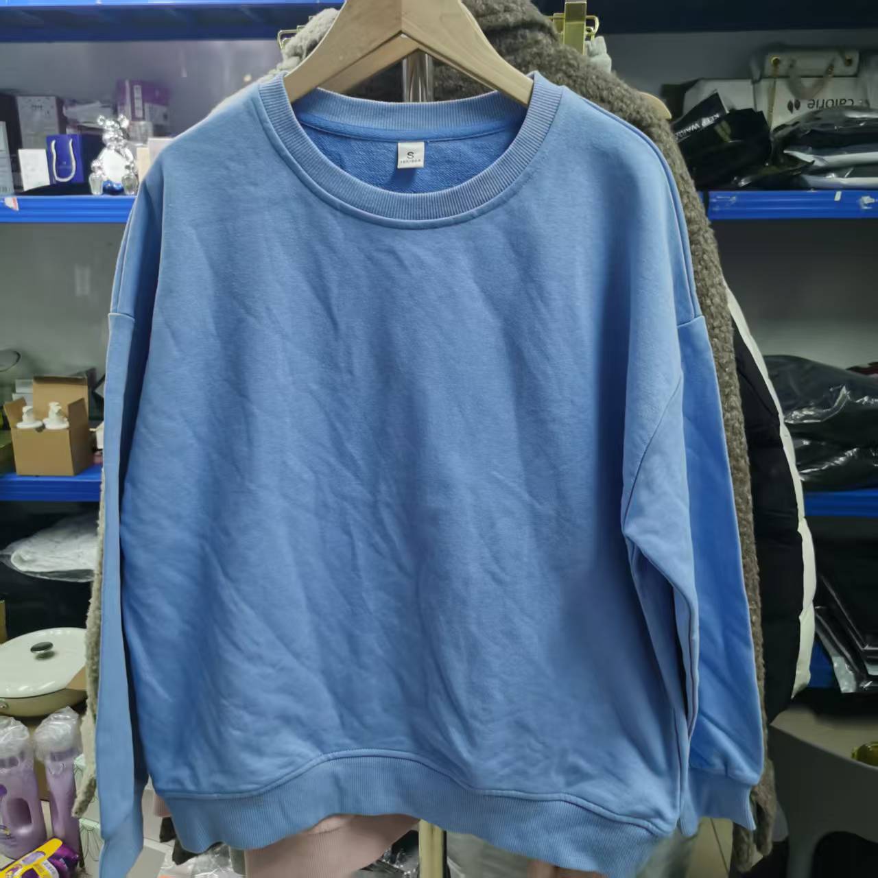 5111 男女卫衣美式潮流圆领秋冬毛线圈运动衣