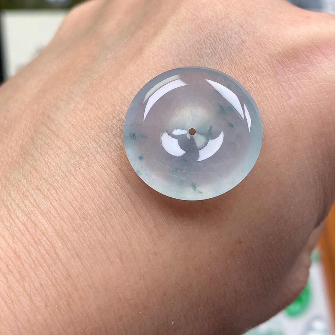 翡翠裸石缅甸天然A货翡翠冰种平安扣