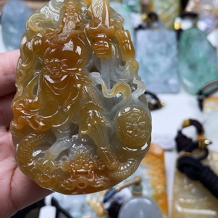 人***桑翡翠未镶嵌颈饰天然