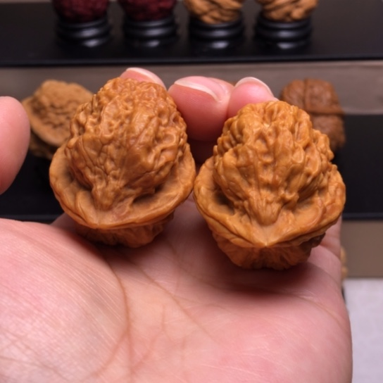 文玩核桃把件霸王枪金蟾14